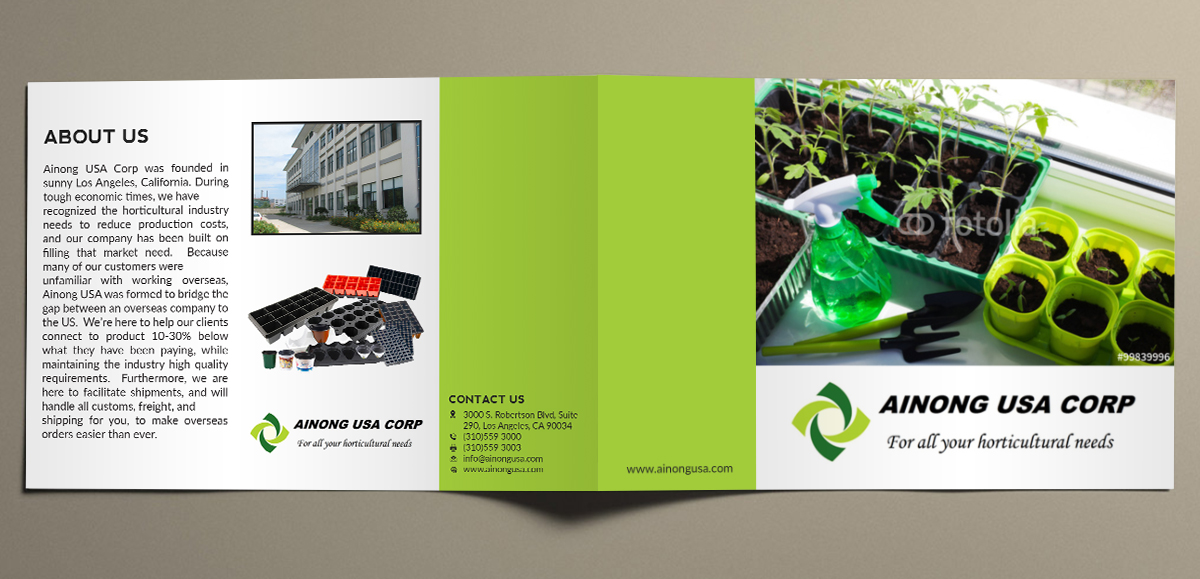 Diseño de Catálogo por SAI DESIGNS para Ainong USA | Diseño #10945198