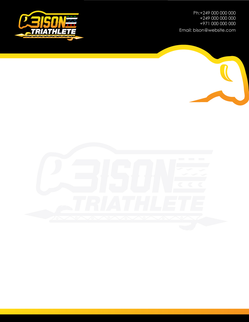 Logo Design by creative.bugs for Bison Triathlete | Design #10878959