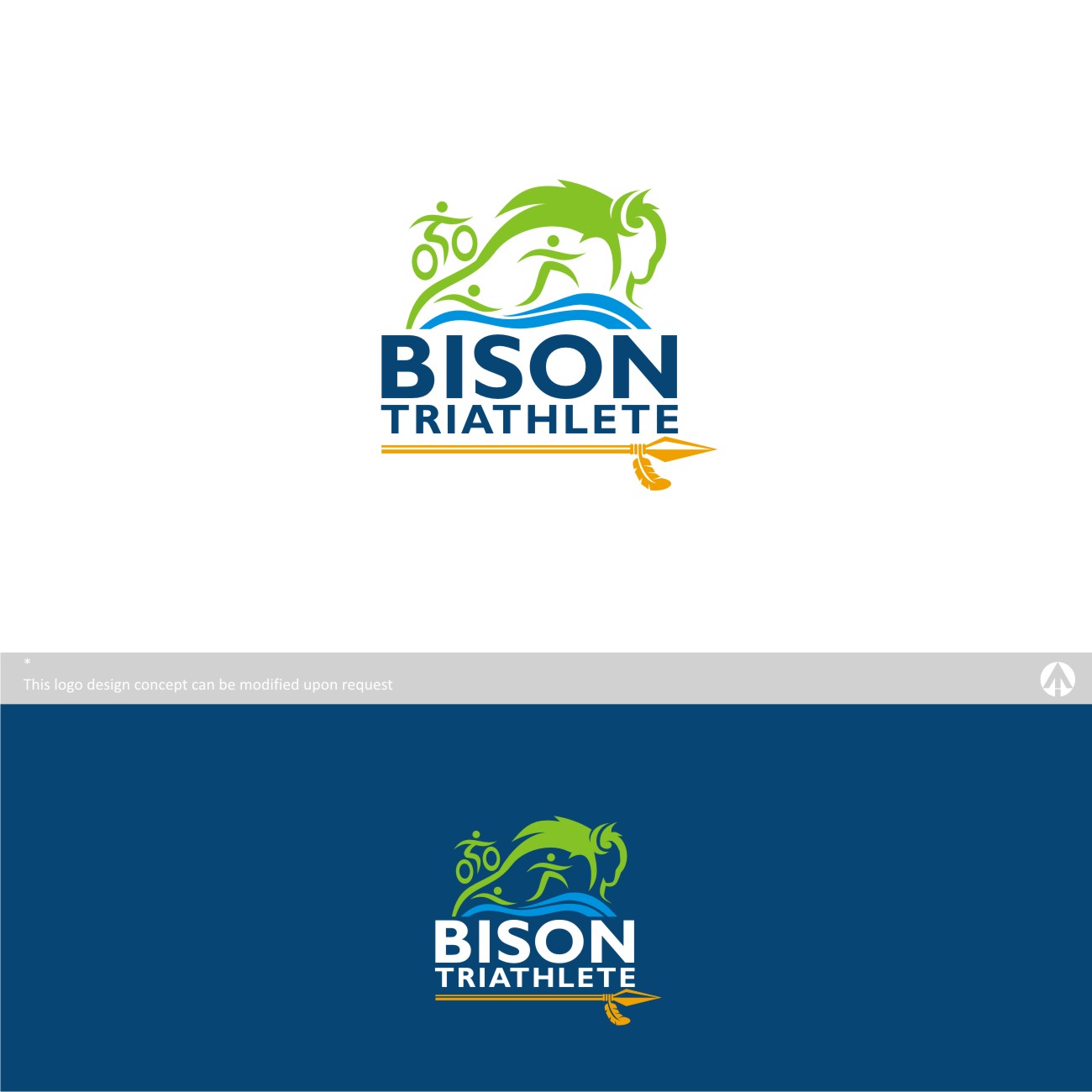 Logo Design by MBARO for Bison Triathlete | Design #10859969