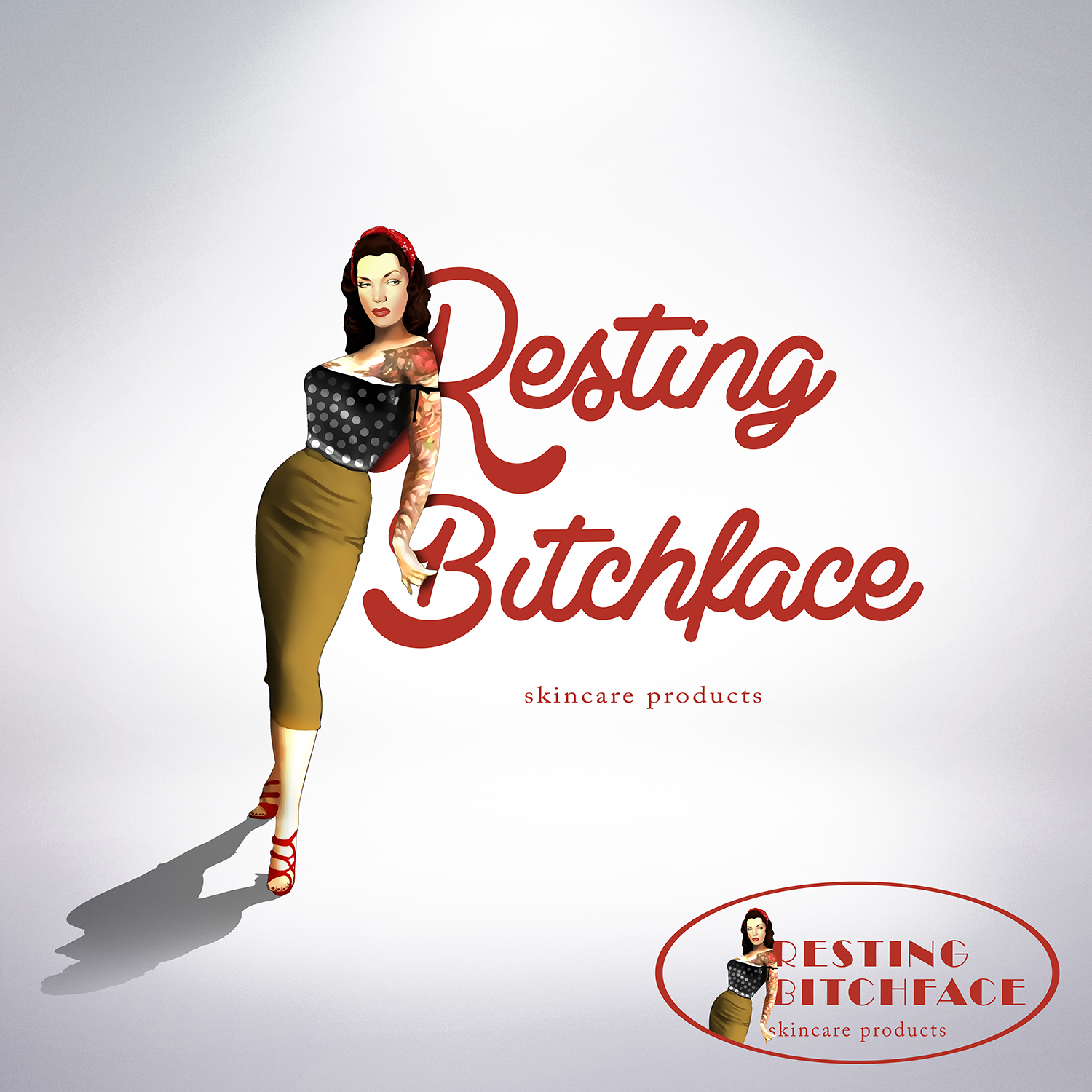 Logo-Design von Light Hand Design für Resting Bitchface Skin Care | Design #10869404