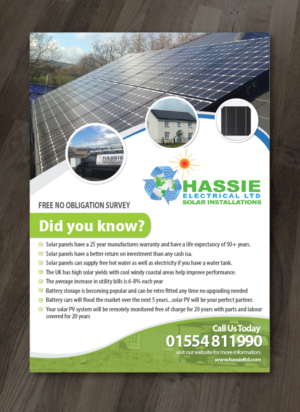 Flyer Design by alex989 for Hassie Electrcial ltd | Design: #10801125
