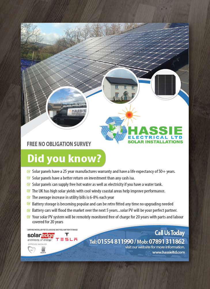 Flyer Design by alex989 for Hassie Electrcial ltd | Design #10810239