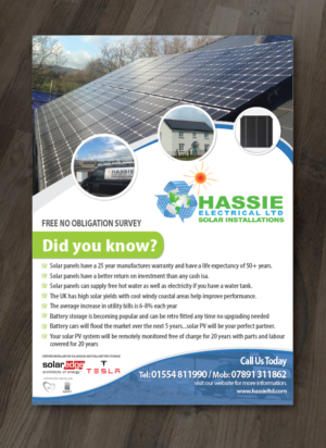 Flyer Design by alex989 for Hassie Electrcial ltd | Design: #10810239