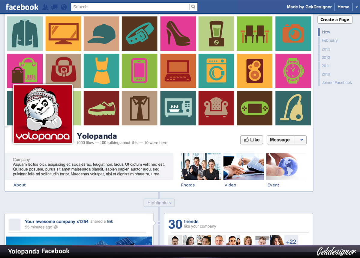Facebook Design by gekgrfx for this project | Design #2263332
