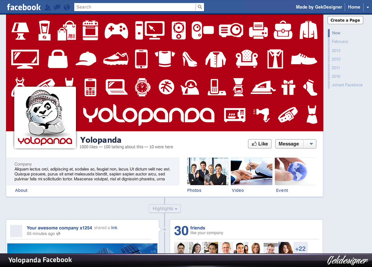 Facebook Design by gekgrfx for this project | Design #2271119