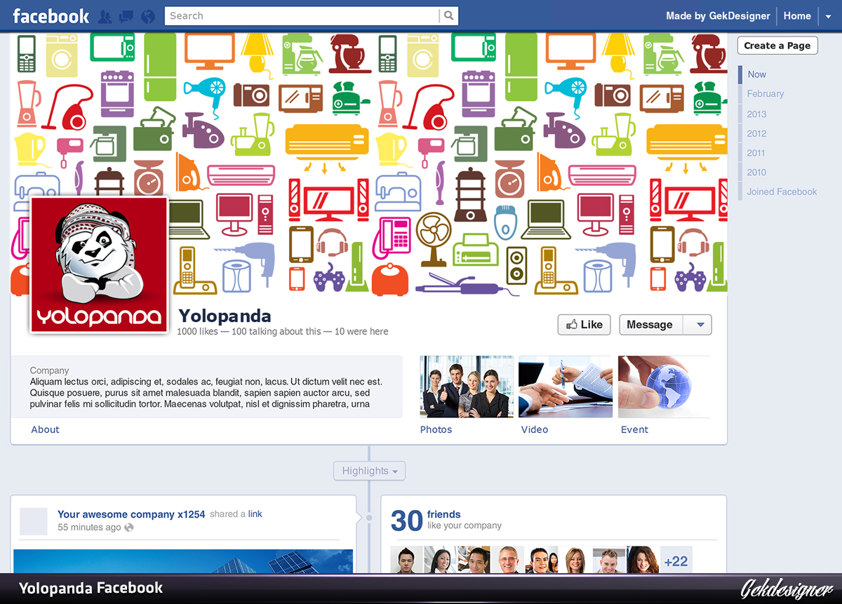 Facebook-Design von gekgrfx für dieses Projekt | Design #2271271