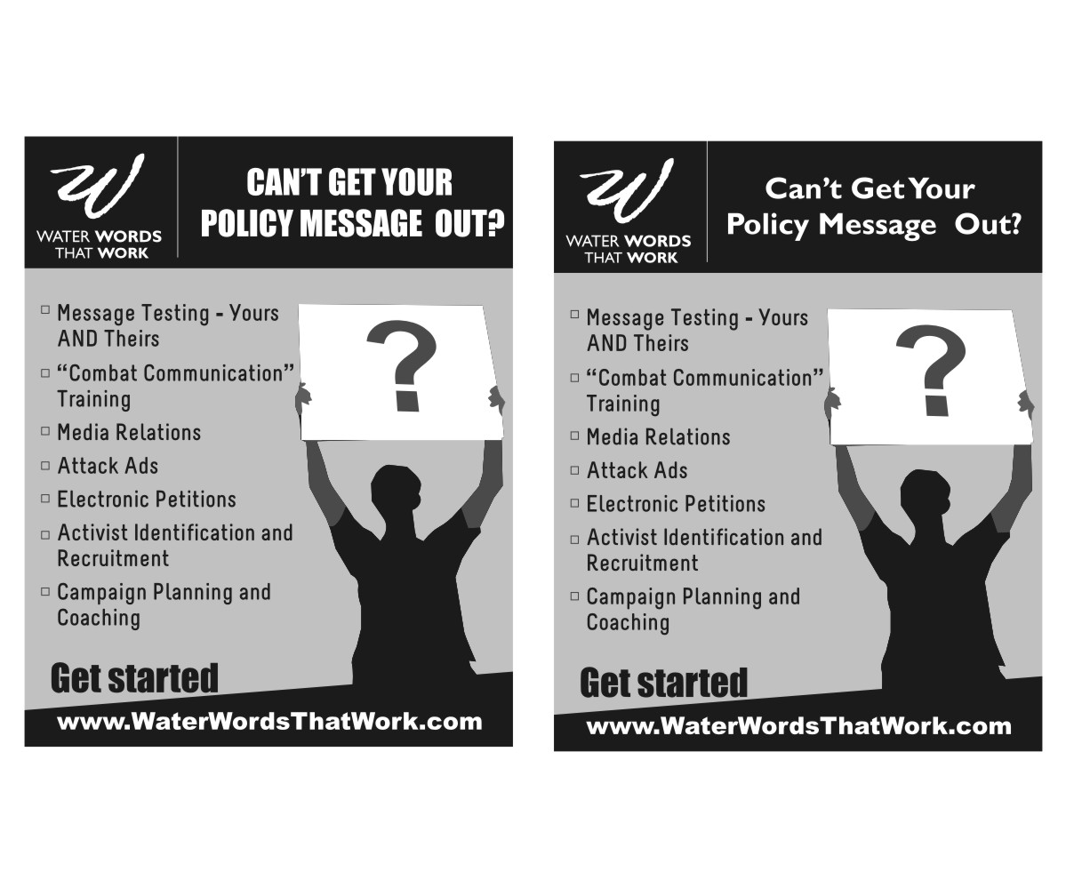 Advertisement Design by Falguni for Water Words That Work LLC | Design #2274333