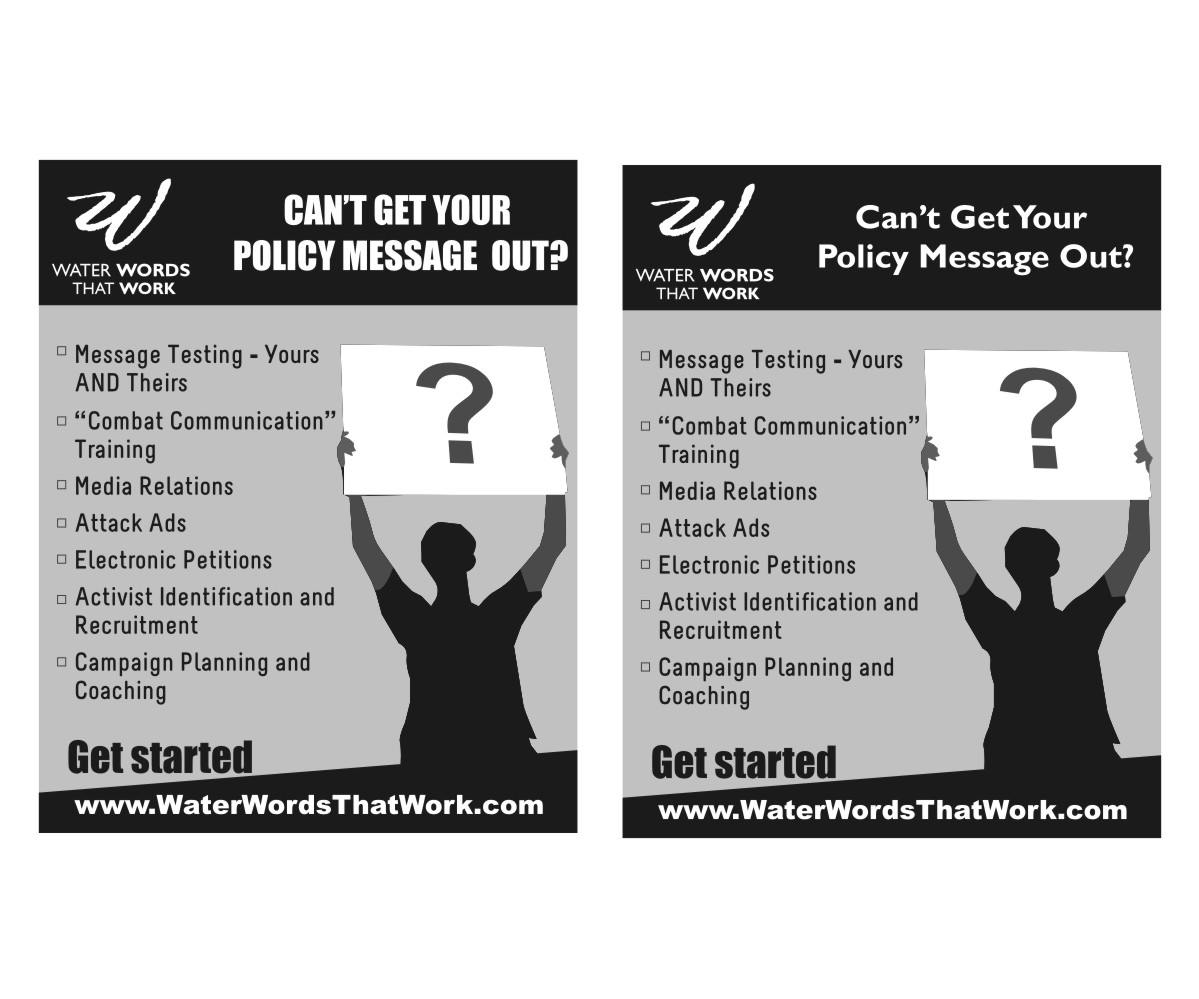 Advertisement Design by Falguni for Water Words That Work LLC | Design #2274505