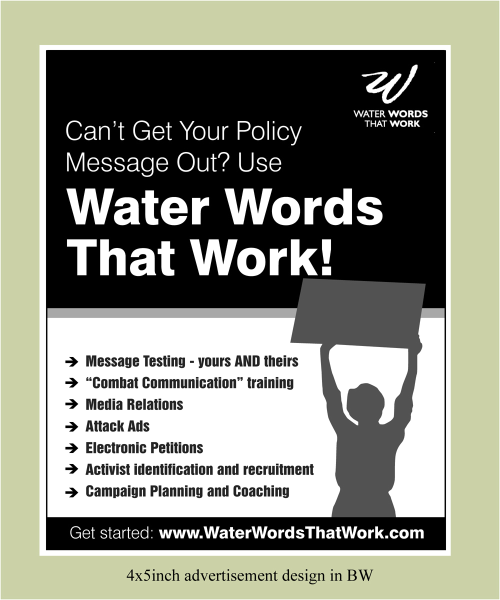 Diseño Publicitario por rkailas para Water Words That Work LLC | Diseño #2258366
