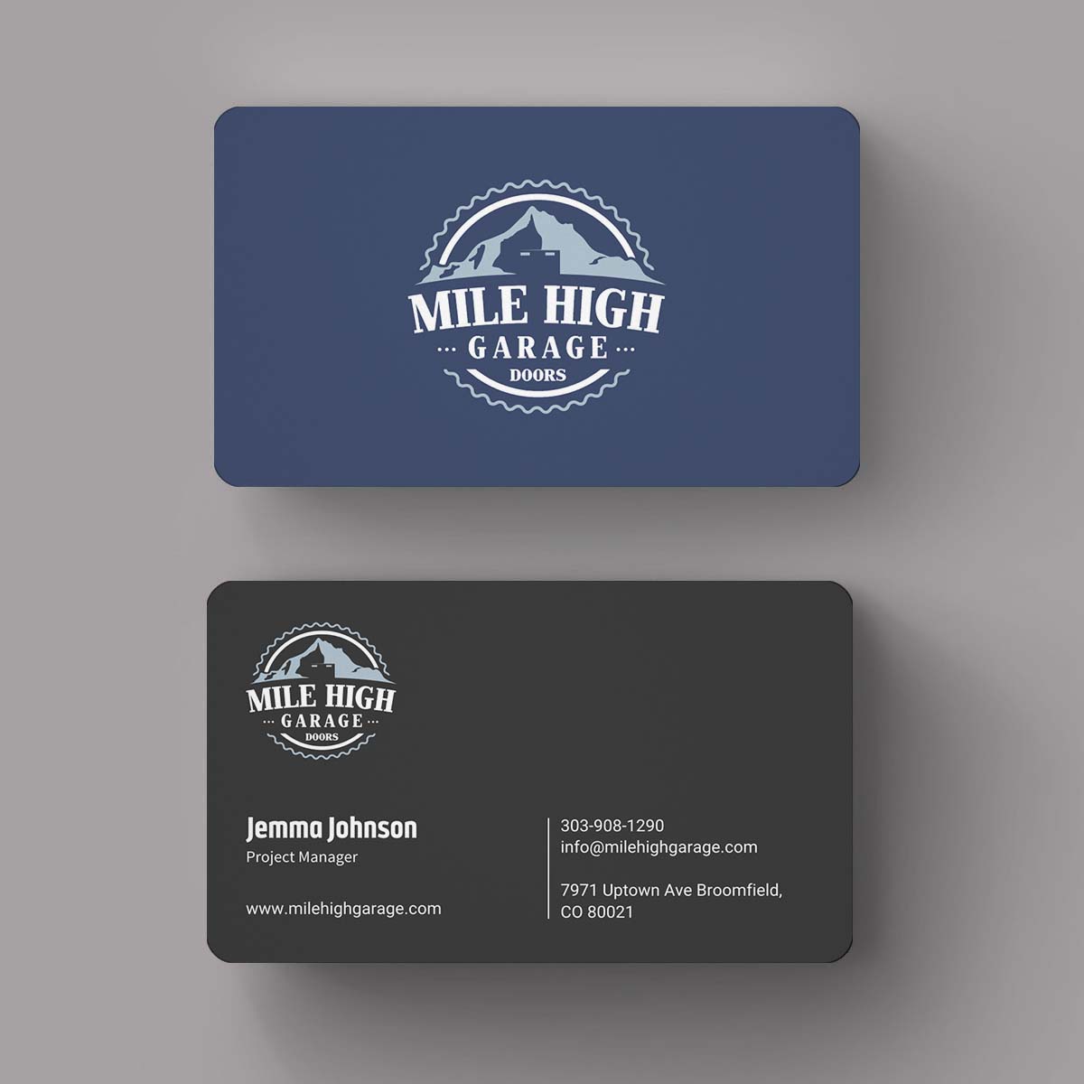 Modern Colorful Home Improvement Business Card Design For Mile Business Card Design By Indian Ashok For Mile High Garage Door S Repair