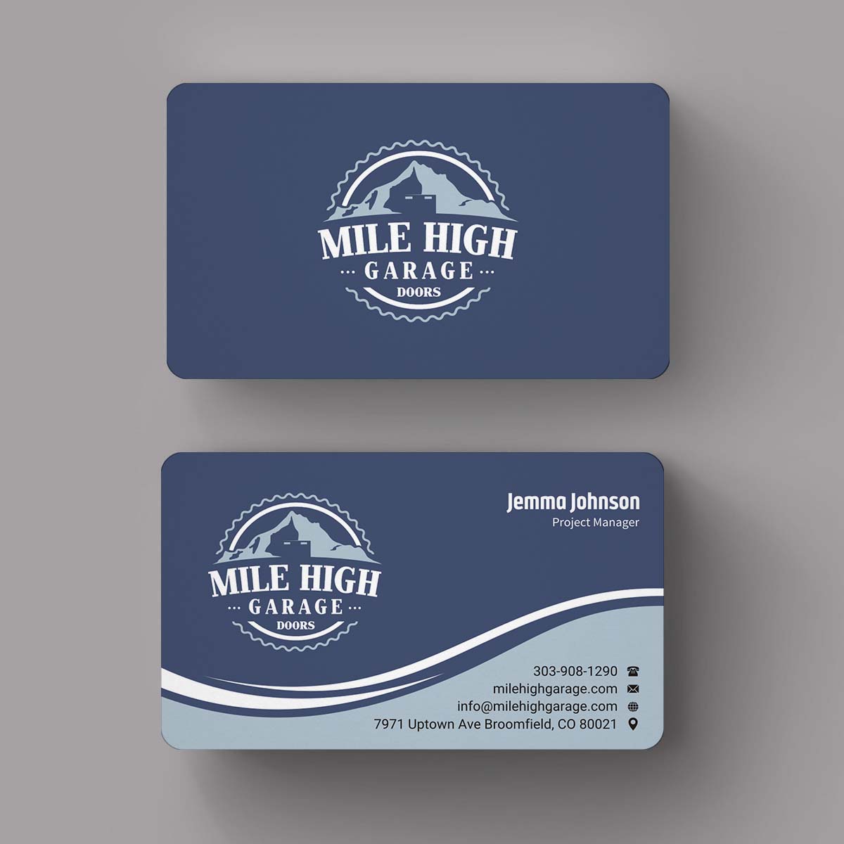 Business Card Design by INDIAN_Ashok for Mile High Garage Door Sales & Repair | Design #10801737
