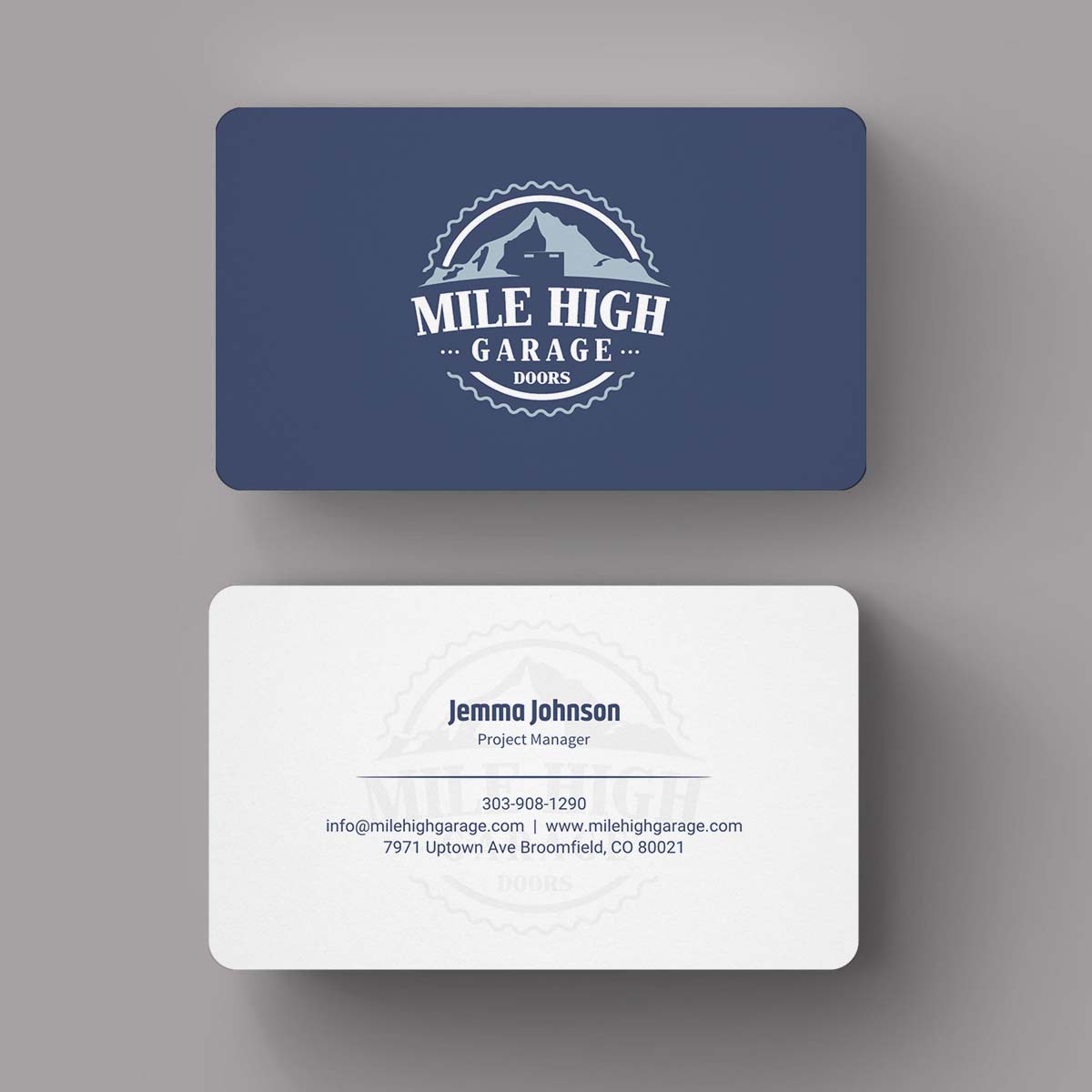 Business Card Design by INDIAN_Ashok for Mile High Garage Door Sales & Repair | Design #10801738