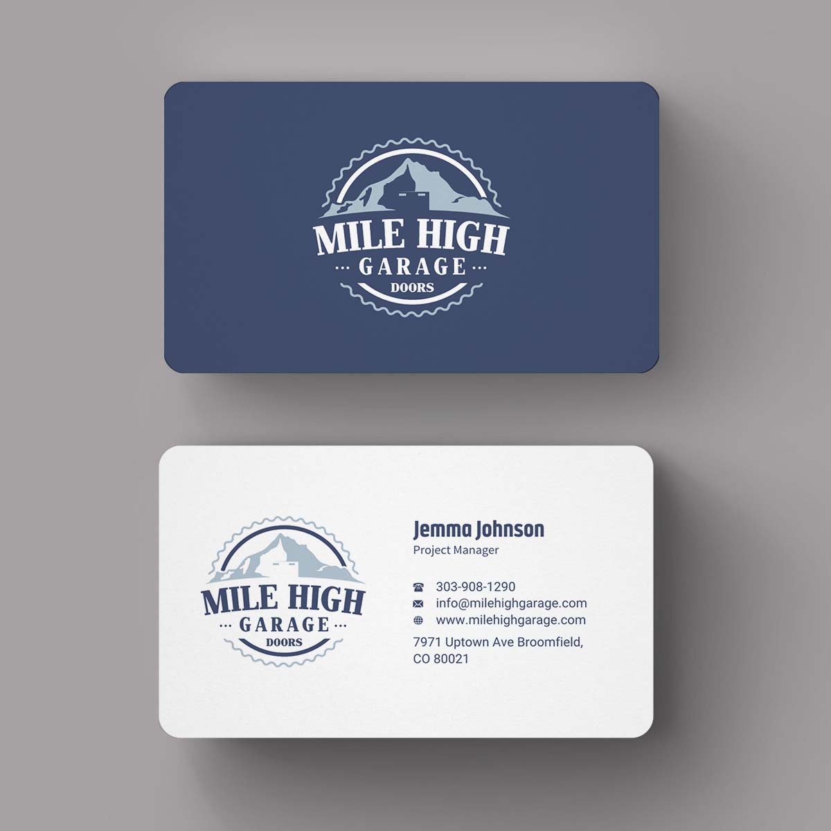 Business Card Design by INDIAN_Ashok for Mile High Garage Door Sales & Repair | Design #10801743