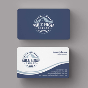 Business Card Design by INDIAN_Ashok for Mile High Garage Door Sales & Repair | Design: #10801744