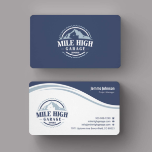 Business Card Design by INDIAN_Ashok for Mile High Garage Door Sales & Repair | Design: #10801745