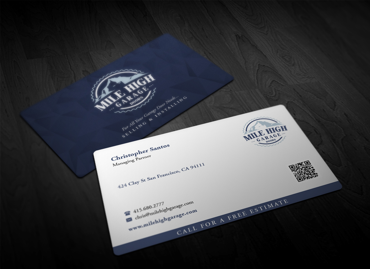 Business Card Design by Pointless Pixels India for Mile High Garage Door Sales & Repair | Design #10808720