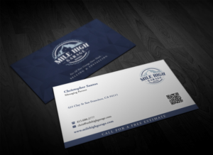 Business Card Design by Pointless Pixels India for Mile High Garage Door Sales & Repair | Design: #10813823