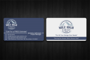 Visitenkarten-Design von Lanka Ama für Mile High Garage Door Sales & Repair | Design: #10802274