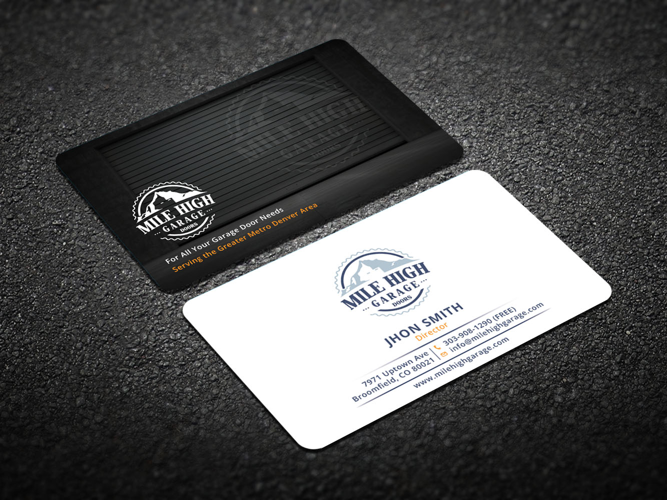 Business Card Design by Verified artistry (Design garden) for Mile High Garage Door Sales & Repair | Design #10812972