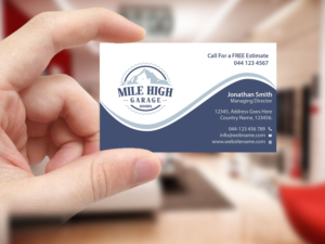 Business Card Design by Creations Box 2015 for Mile High Garage Door Sales & Repair | Design: #10806464
