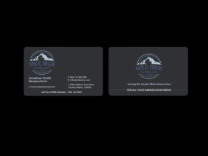 Business Card Design by Creations Box 2015 for Mile High Garage Door Sales & Repair | Design: #10806465