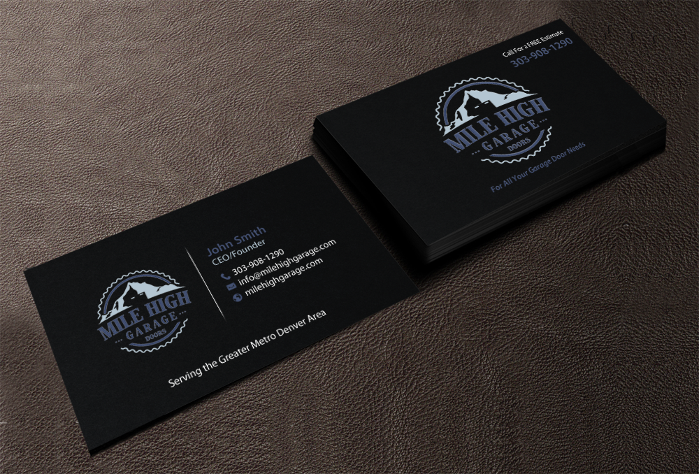 Business Card Design by chandrayaan.creative for Mile High Garage Door Sales & Repair | Design #10803054