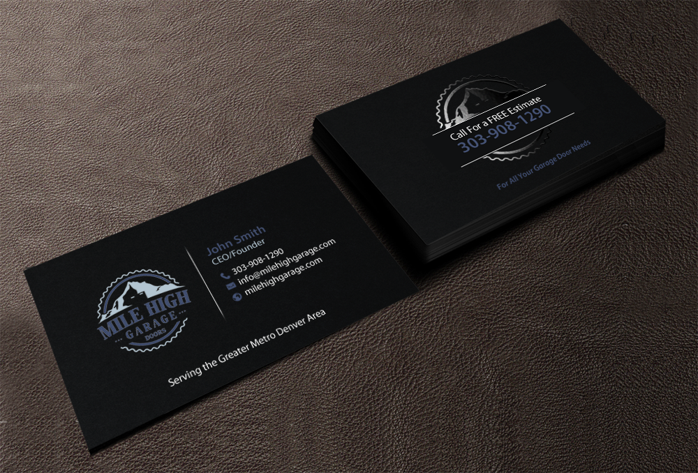 Business Card Design by chandrayaan.creative for Mile High Garage Door Sales & Repair | Design #10803055