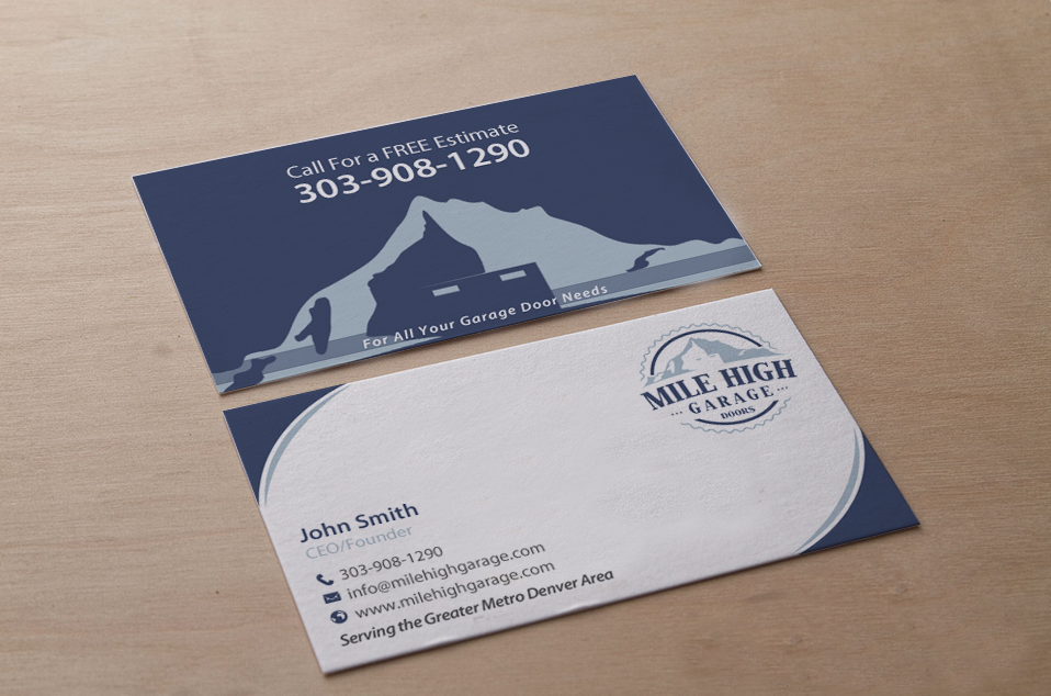 Business Card Design by chandrayaan.creative for Mile High Garage Door Sales & Repair | Design #10805063