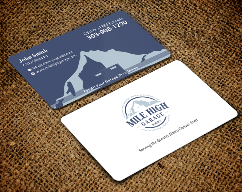 Business Card Design by chandrayaan.creative for Mile High Garage Door Sales & Repair | Design #10805074