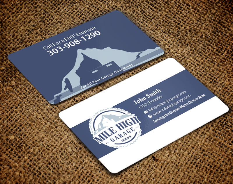 Business Card Design by chandrayaan.creative for Mile High Garage Door Sales & Repair | Design #10805076