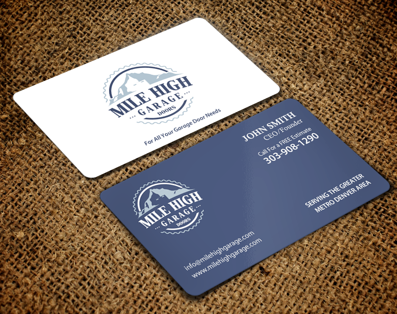 Business Card Design by chandrayaan.creative for Mile High Garage Door Sales & Repair | Design #10811779