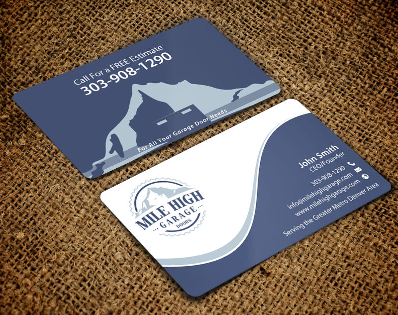 Business Card Design by chandrayaan.creative for Mile High Garage Door Sales & Repair | Design #10811782