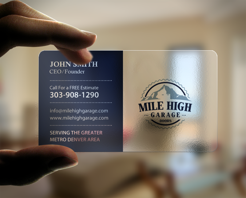 Business Card Design by chandrayaan.creative for Mile High Garage Door Sales & Repair | Design #10811788