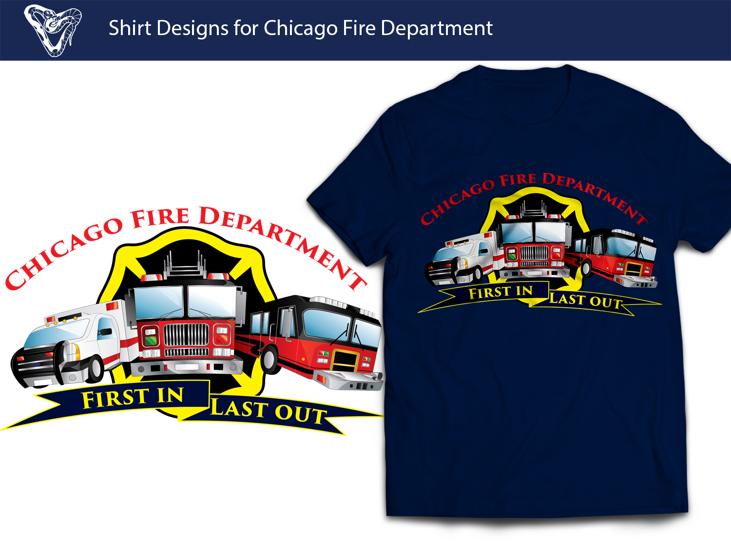 T-shirt Design by Shemet for Chicago-Fire-Shop.de | Design #10820352