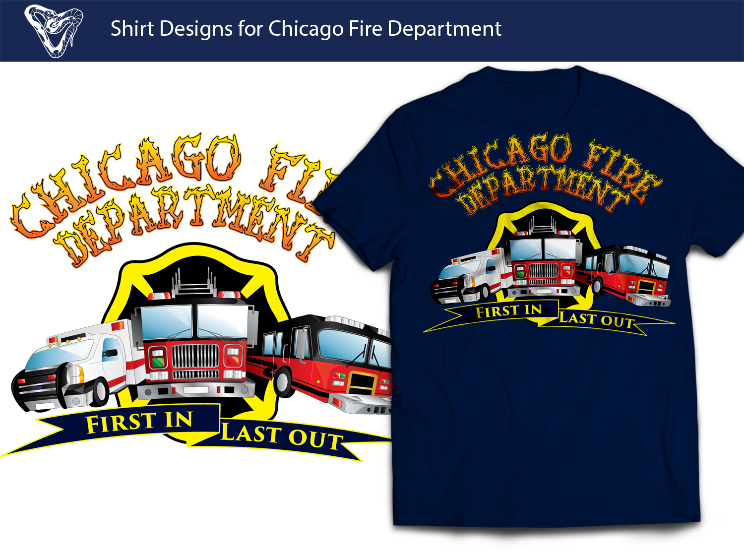 T-shirt Design by Shemet for Chicago-Fire-Shop.de | Design #10822406