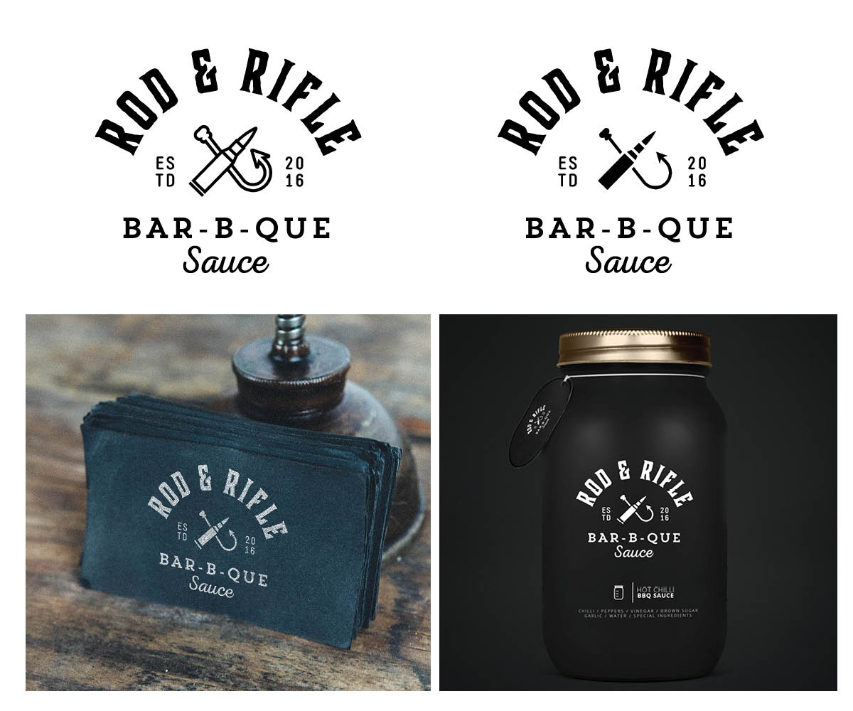 Logo Design by GLOW creative for Rod & Rifle Bar-B-Que Sauce | Design #10864238