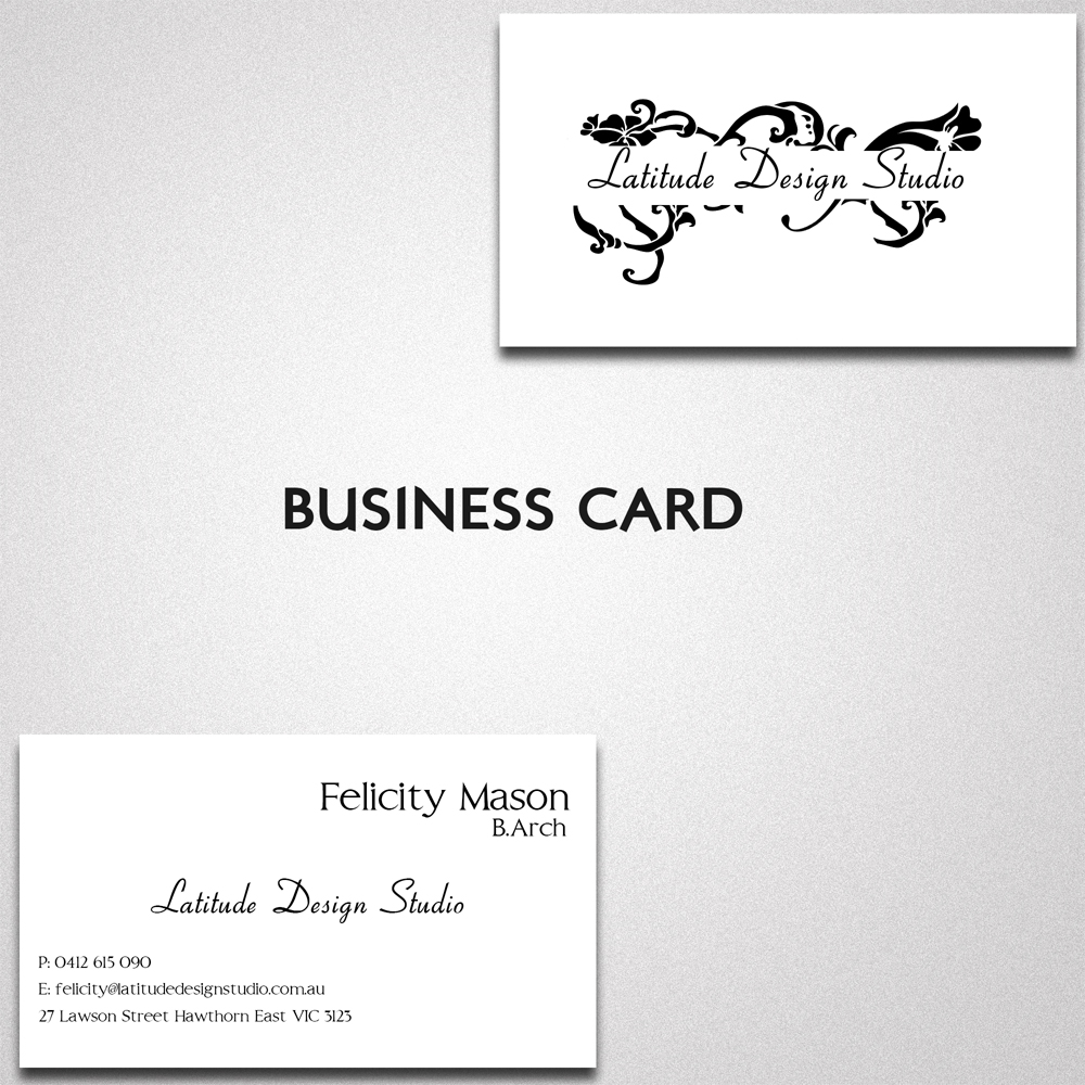 Business Card Design by junaid ahmad for Latitude Design Studio | Design #2290342
