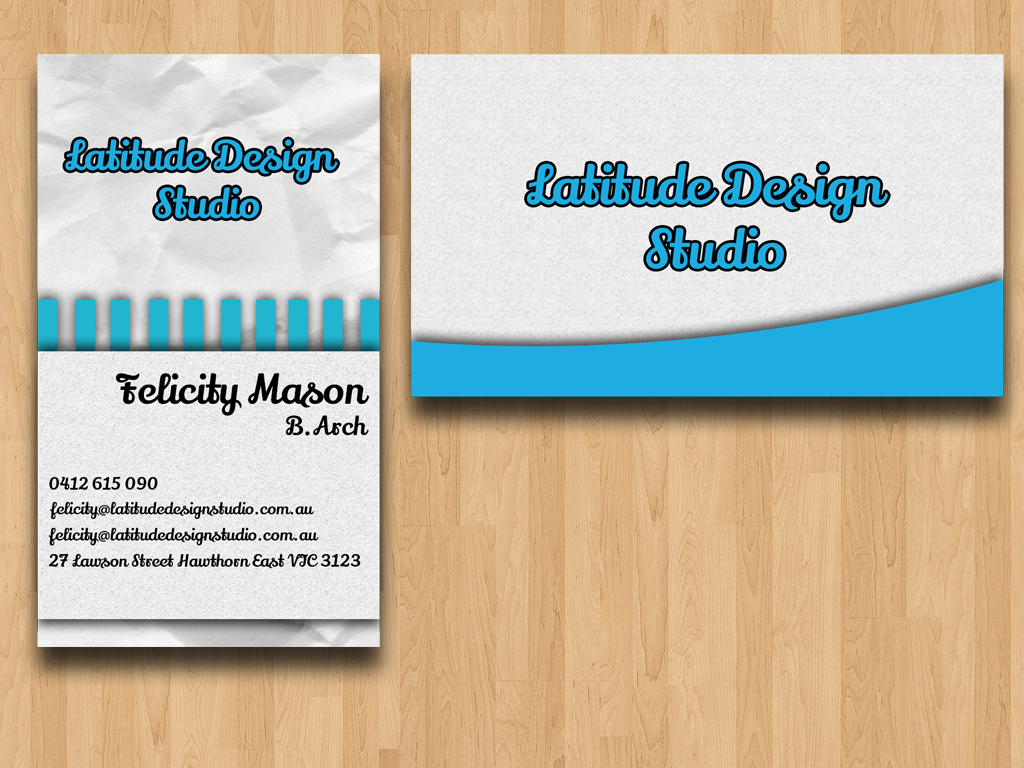 Business Card Design by junaid ahmad for Latitude Design Studio | Design #2290569