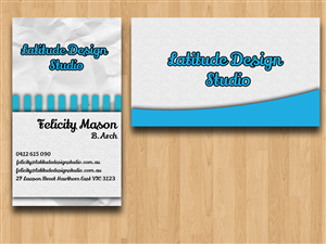 Business Card Design by junaid ahmad for Latitude Design Studio | Design: #2290569