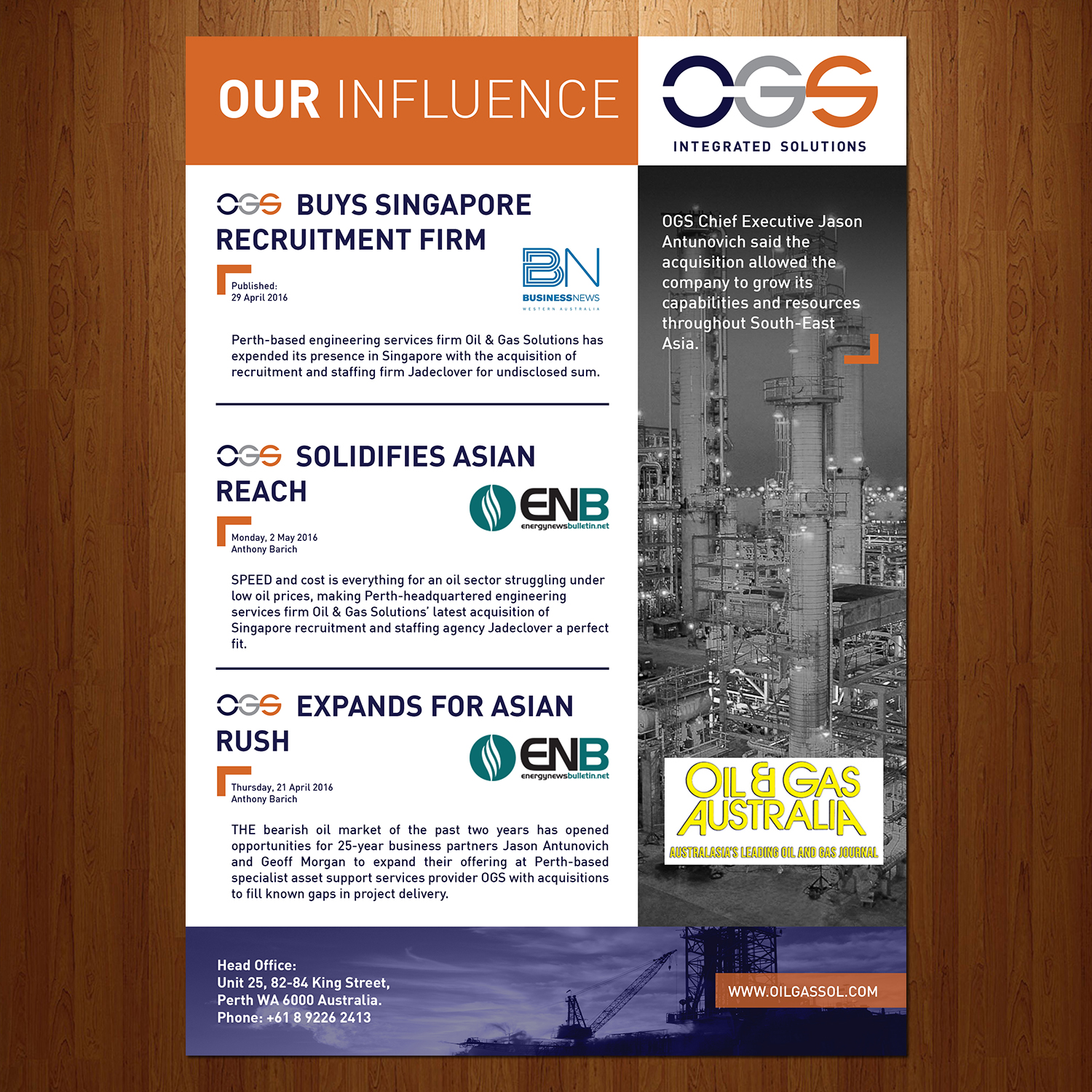 Flyer-Design von VEGA-Designs für Oil & Gas Solutions Pty Ltd | Design #10855510