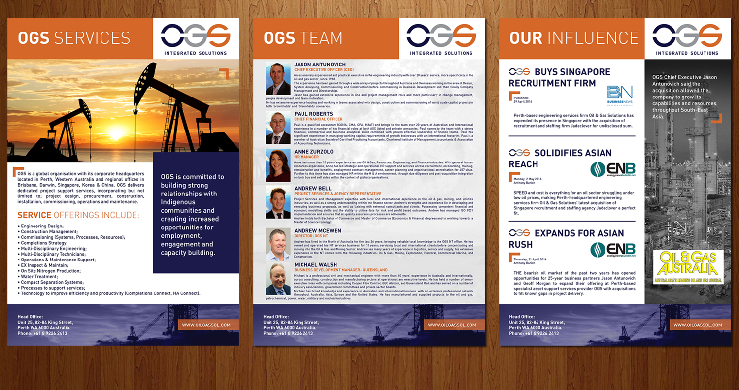 Flyer Design by VEGA-Designs for Oil & Gas Solutions Pty Ltd | Design #10855532