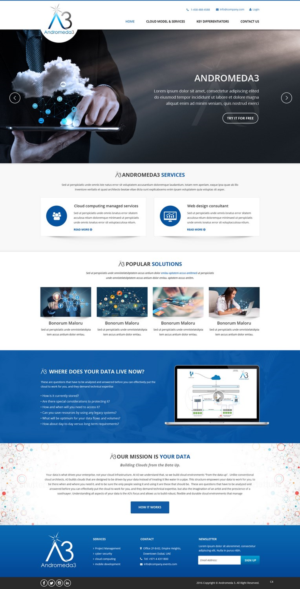 Web Design by pb for Andromeda3 Corporation | Design: #10811373