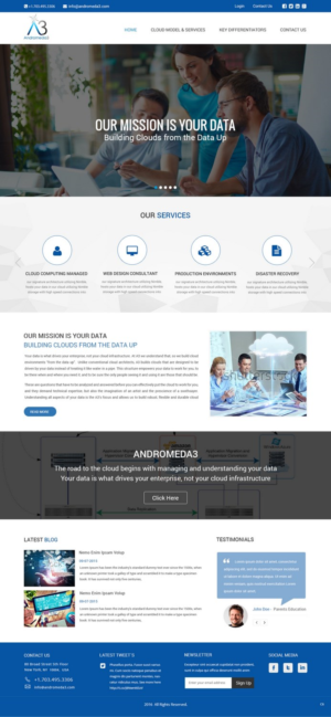 Web Design by pb for Andromeda3 Corporation | Design: #10811374