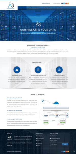 Web Design by pb for Andromeda3 Corporation | Design: #10813669