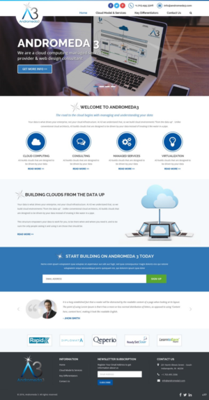 Web Design by pb for Andromeda3 Corporation | Design: #10813672