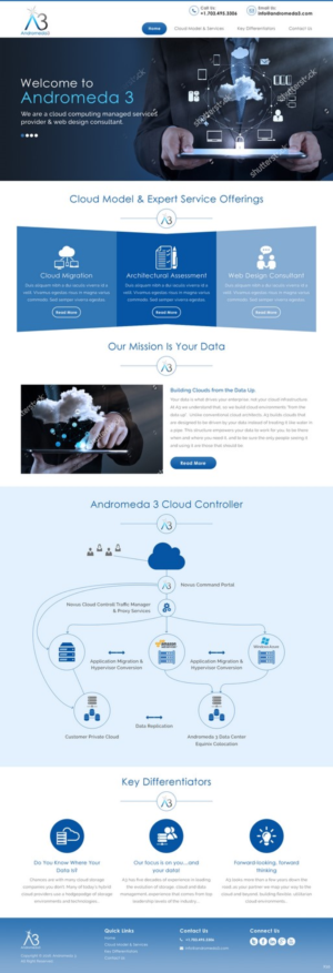 Web Design by pb for Andromeda3 Corporation | Design: #10815309
