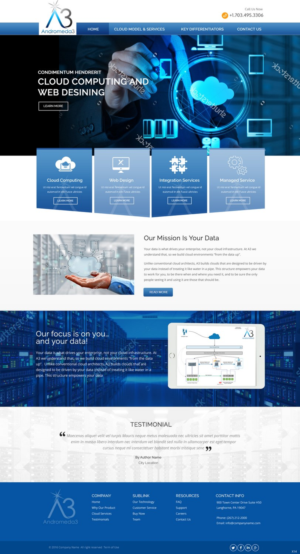 Web Design by pb for Andromeda3 Corporation | Design: #10820697