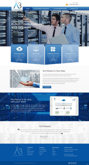Web Design by pb for Andromeda3 Corporation | Design: #10837145