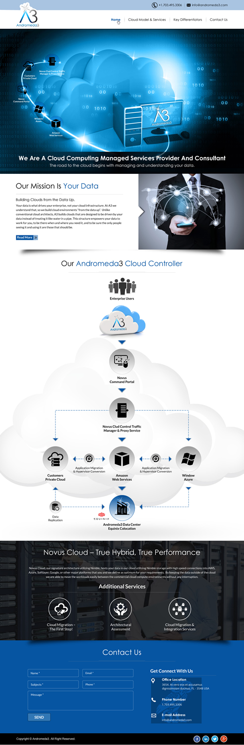 Web Design by Sbss for Andromeda3 Corporation | Design #10814448