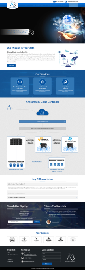 Web Design by Sbss for Andromeda3 Corporation | Design: #10820018